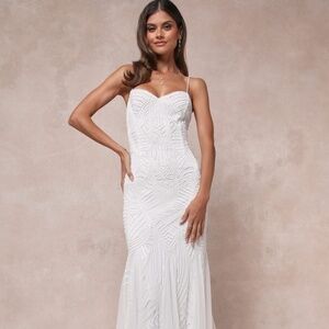 boho lace backless wedding dress Inca